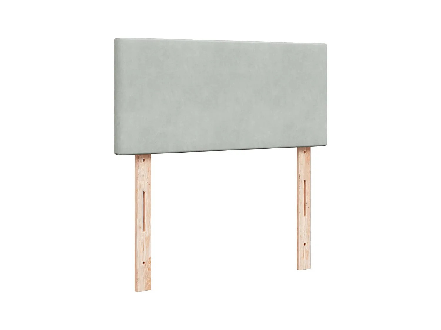 Cadre de lit ottoman et matelas gris clair 100x200 cm velours