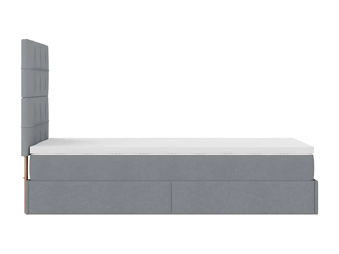 Struttura Letto Pouf con Materasso 90x190 cm in Tessuto