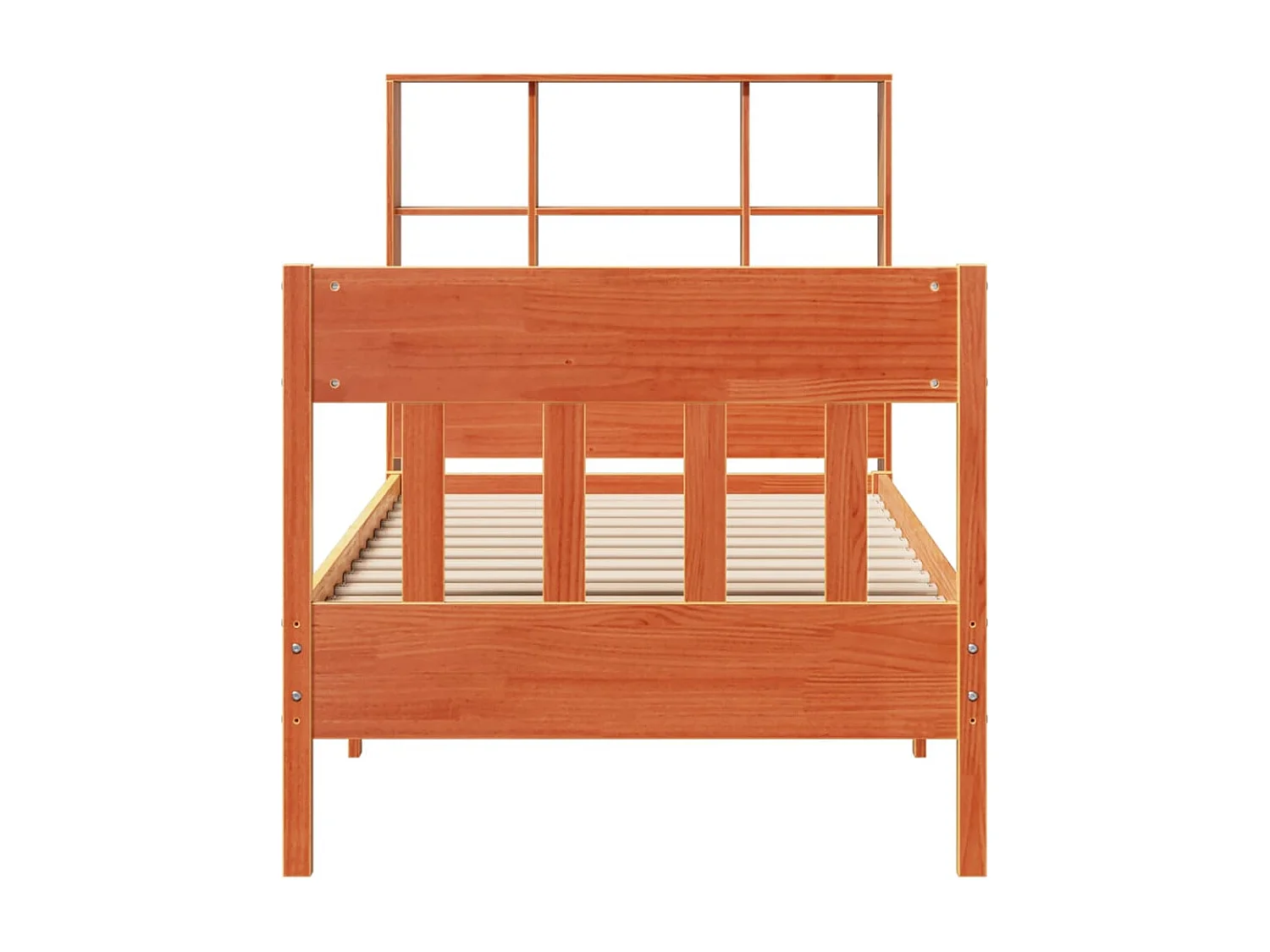 Cadre de lit sans matelas cire marron 100x200cm bois pin massif