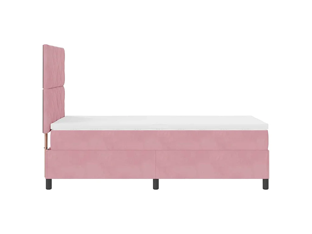 Boxspringbed met hoofdeinde Roze 90 x 190 cm Fluweel