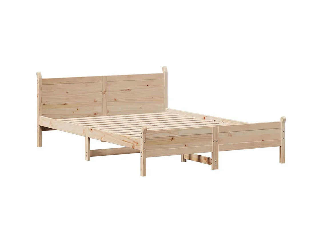 Cadre de lit sans matelas 140x200 cm bois massif de pin