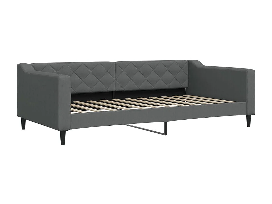 Sofá-cama c/ gavetão/colchões 100x200cm tecido cinzento-escuro