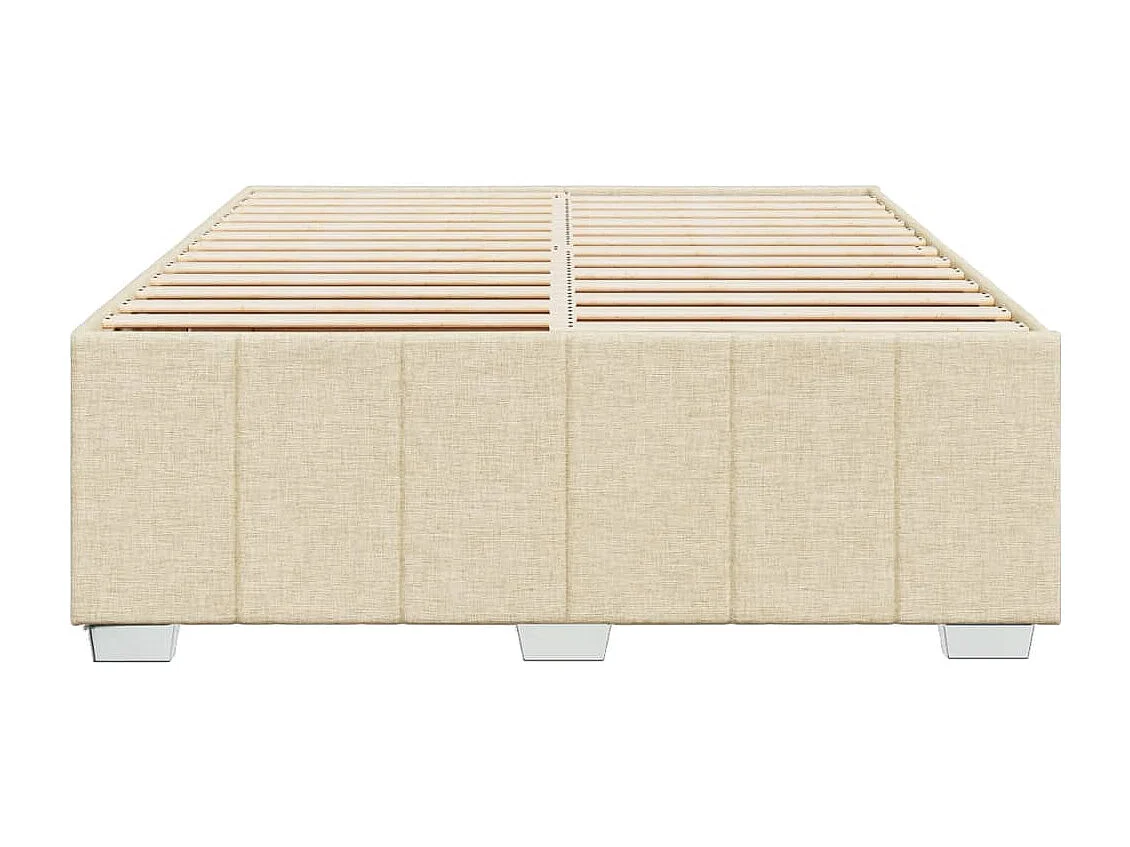 Bedframe zonder matras stof crèmekleurig 140x200 cm