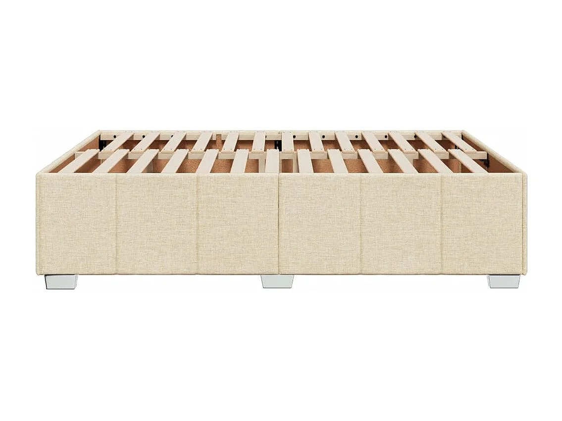 Bedframe zonder matras stof crèmekleurig 140x200 cm