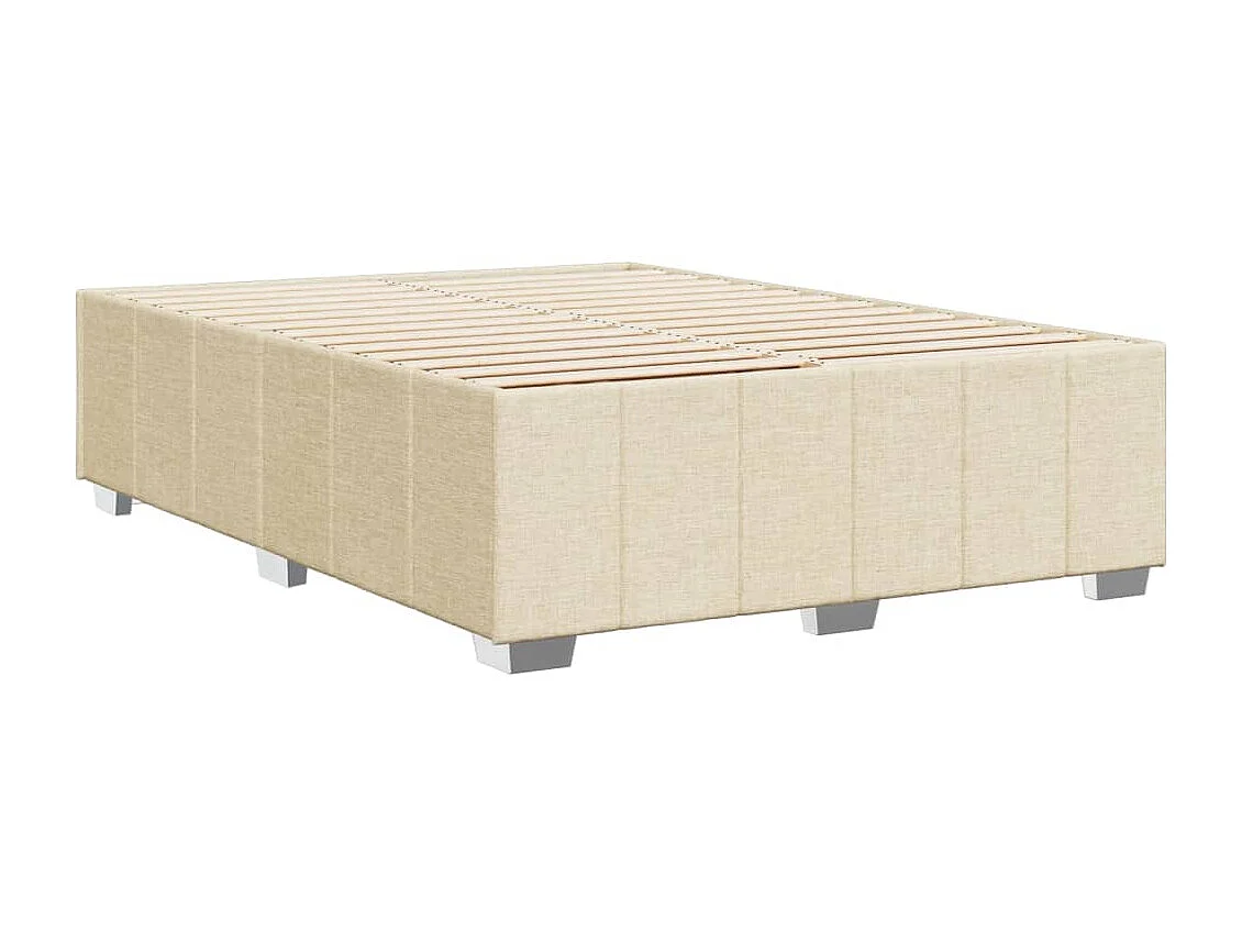 Bedframe zonder matras stof crèmekleurig 140x200 cm
