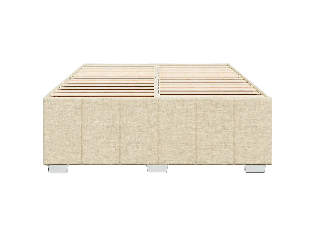 Bedframe zonder matras stof crèmekleurig 140x200 cm