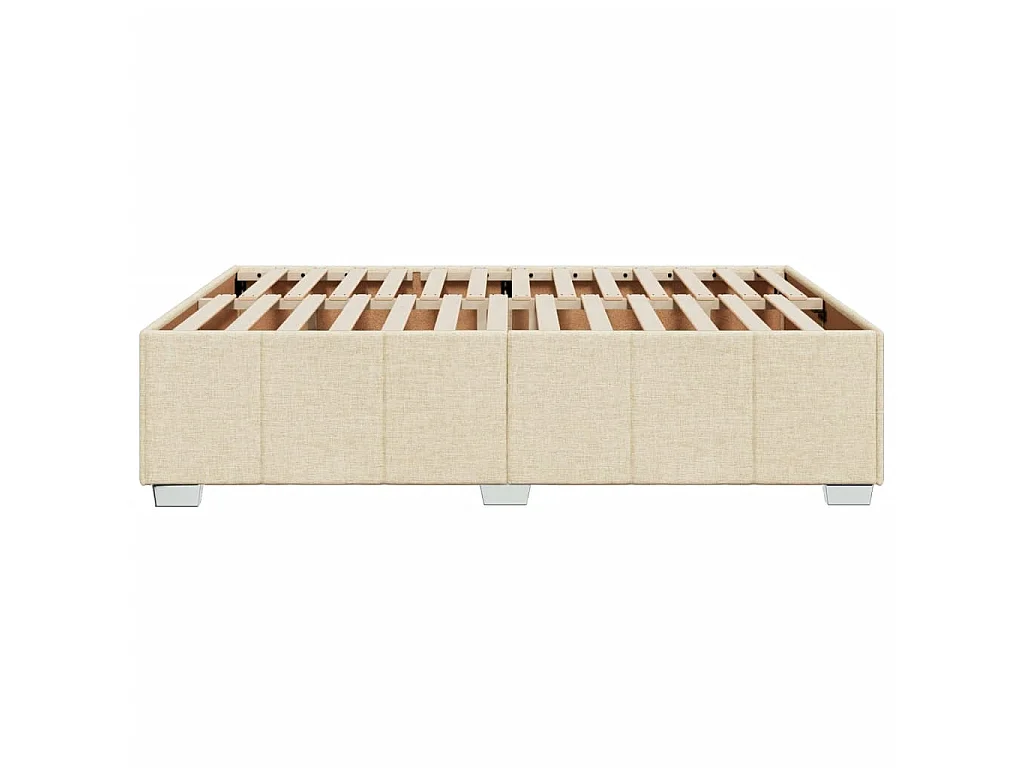 Bedframe zonder matras stof crèmekleurig 140x200 cm
