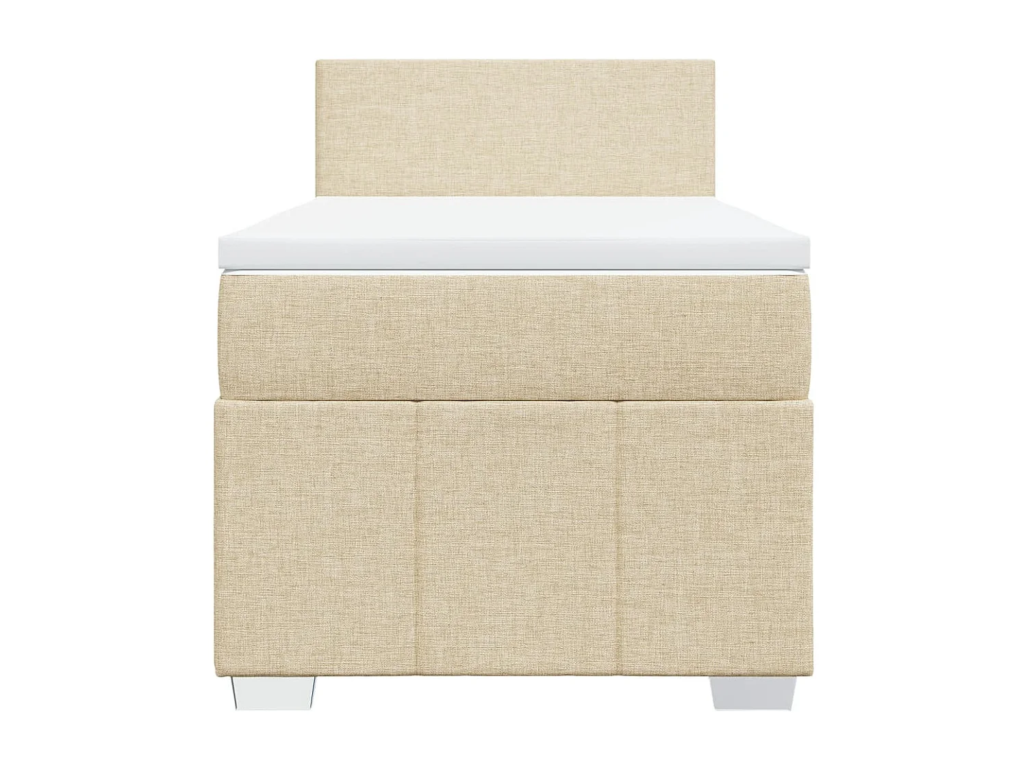 Giroletto a Molle con Materasso Crema 90x200 cm inTessuto