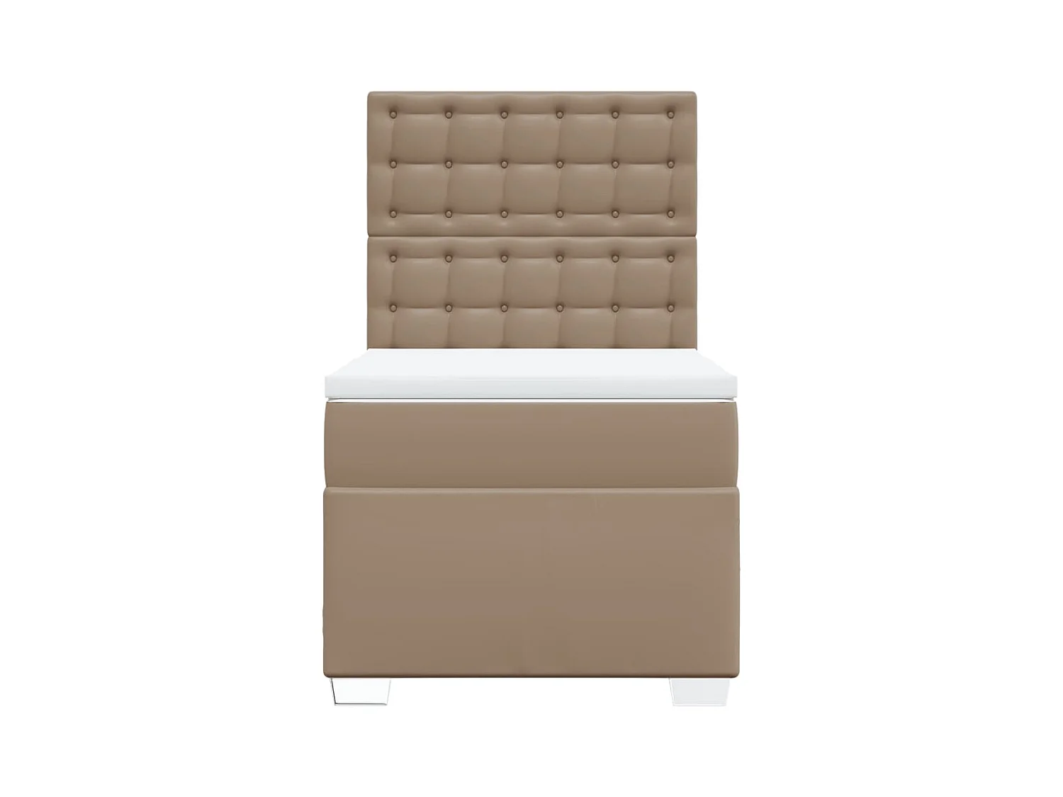 Boxspringbett Matratze Cappuccino-Braun 100x200cm Kunstleder