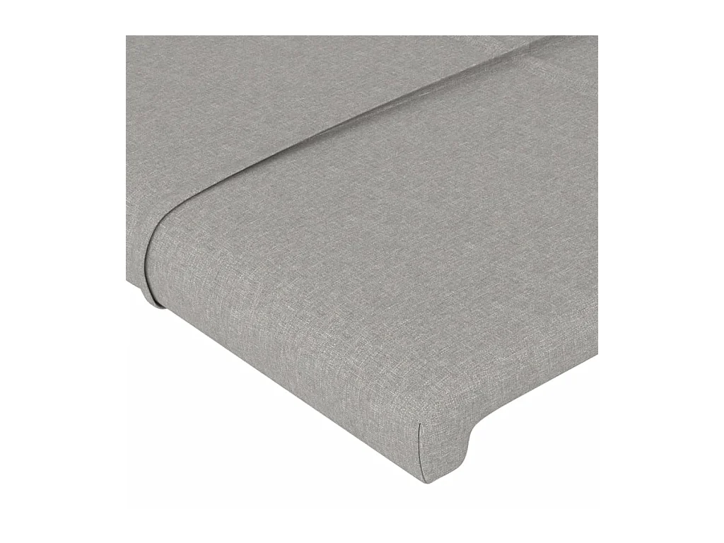 Bettgestell ohne Matratze Hellgrau 140x190 cm Stoff