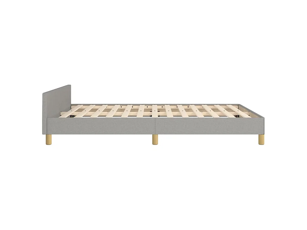 Giroletto senza Materasso Grigio Chiaro 140x190 cm Tessuto