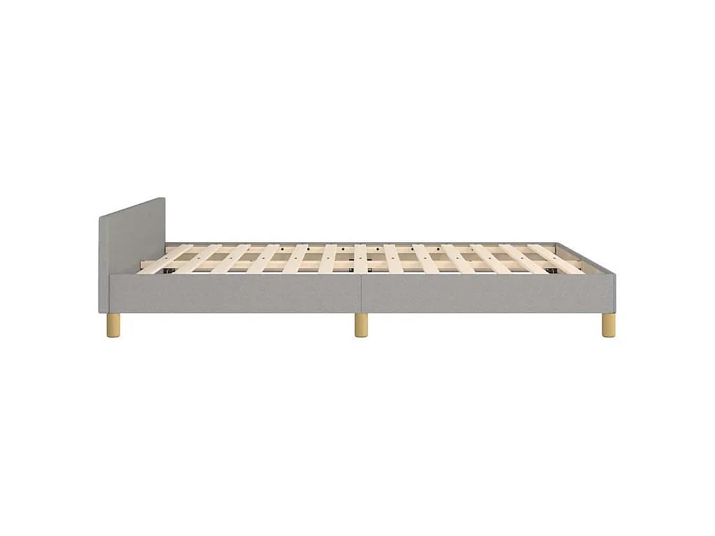 Bettgestell ohne Matratze Hellgrau 140x190 cm Stoff