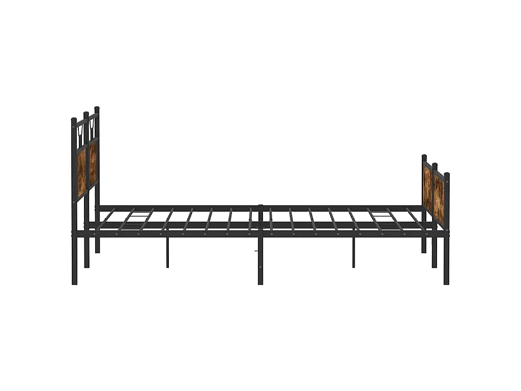 Bedframe zonder matras metaal gerookt eikenkleurig 180x200 cm