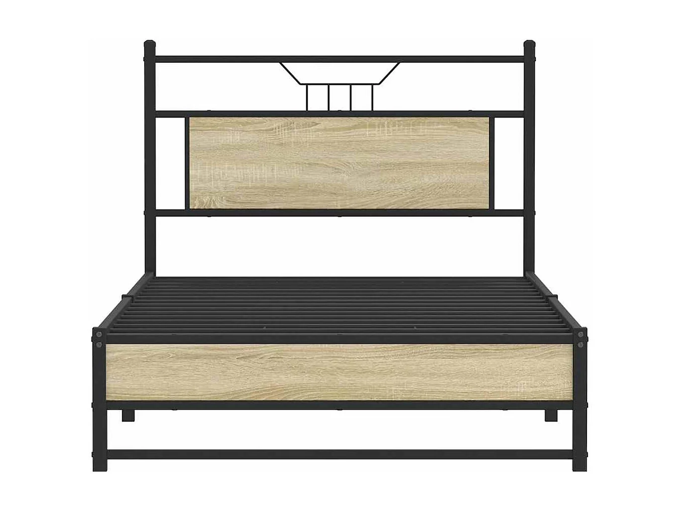 Cadre de lit sans matelas chêne sonoma 100x200 cm