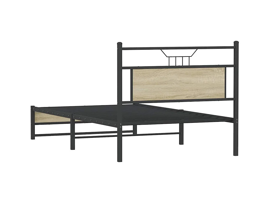Bettgestell ohne Matratze Sonoma-Eiche 100x200 cm Holzwerkstoff