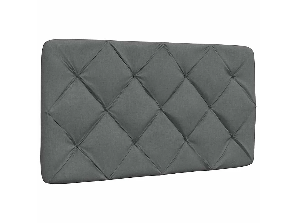 Estrutura de cama sem colchão 90x190 cm tecido cinzento-escuro