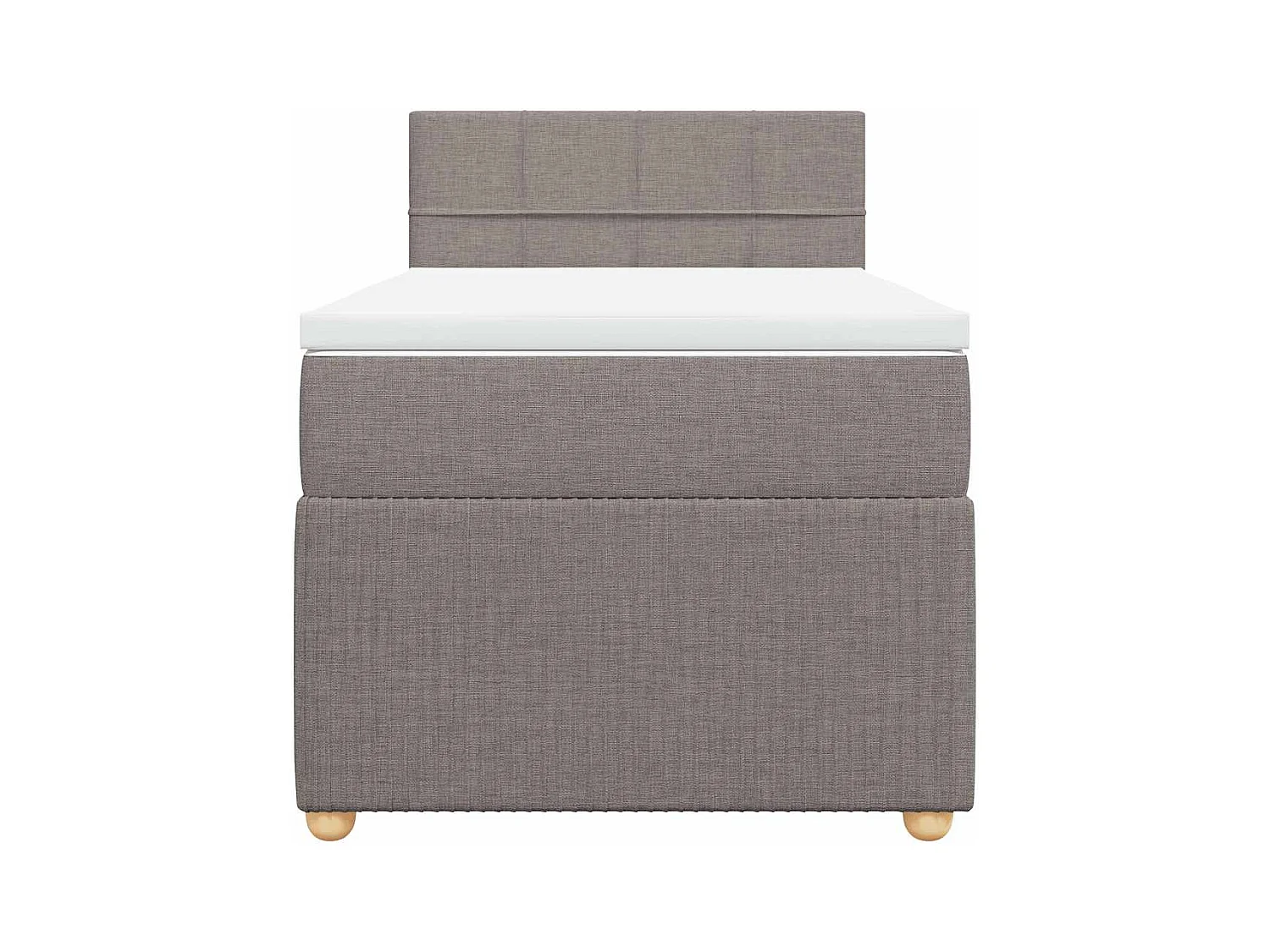 Boxspringbett mit Matratze Taupe 90x190 cm Stoff