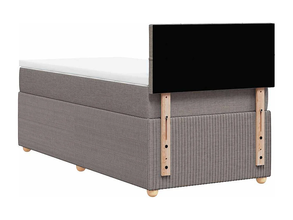 Boxspringbett mit Matratze Taupe 90x190 cm Stoff