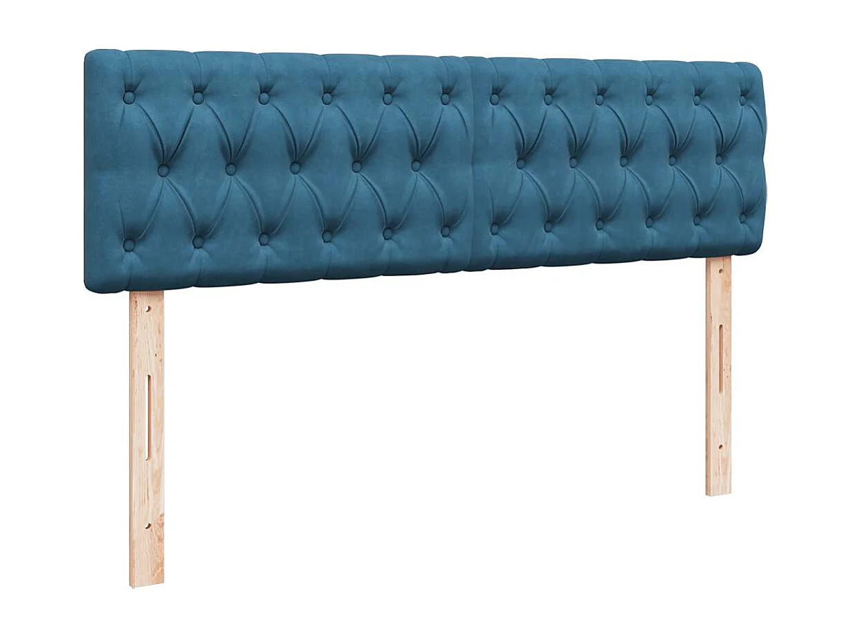 Ottoman-Bett mit Matratze & LEDs Dunkelblau 140x190 cm Samt