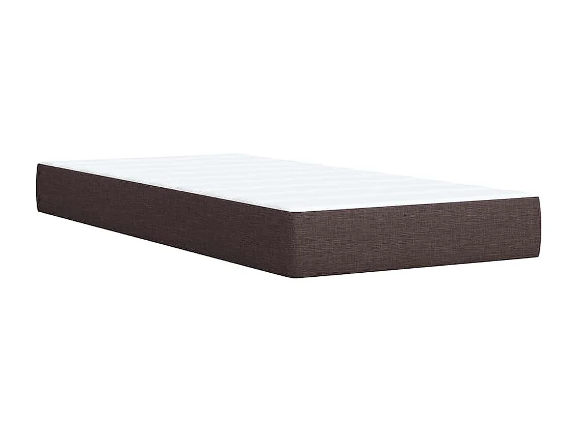 Boxspring met matras stof donkerbruin 90x200 cm