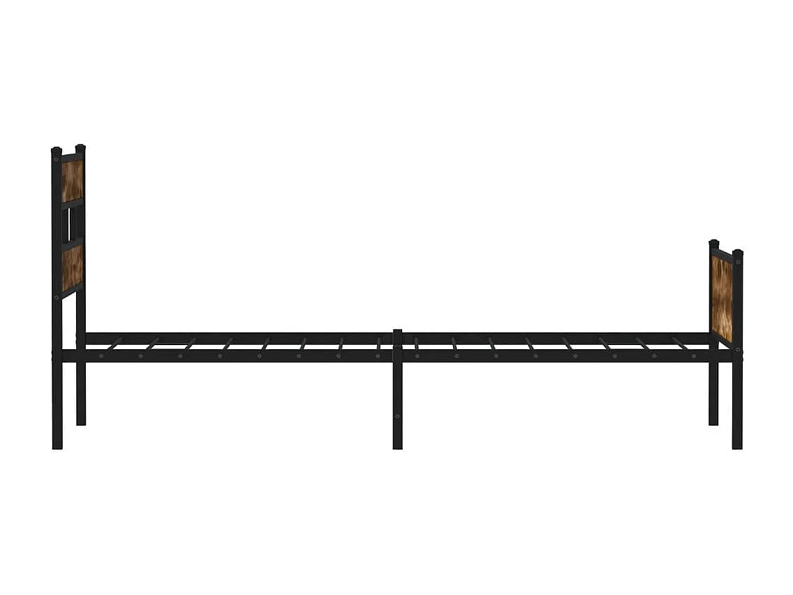Cadre de lit sans matelas chêne fumé 100x200 cm bois ingénierie