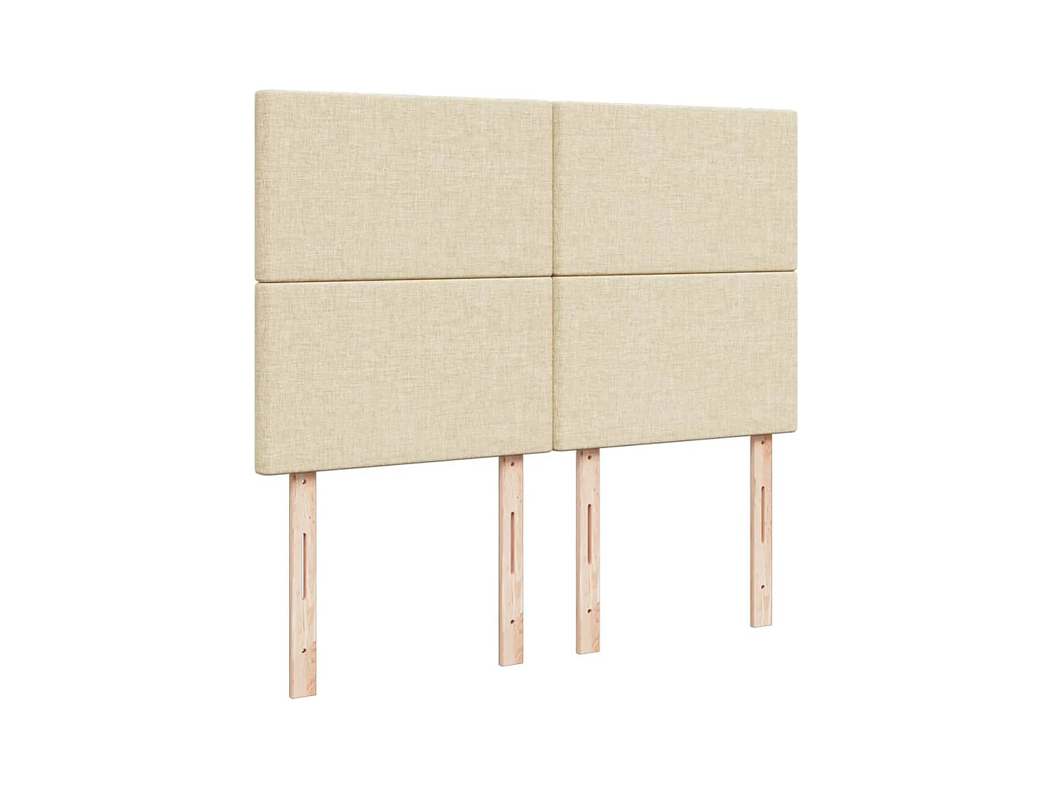 Sommier à lattes de lit avec matelas Crème 140x200 cm Tissu