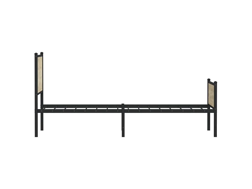 Metallbett ohne Matratze Sonoma-Eiche 100x200 cm