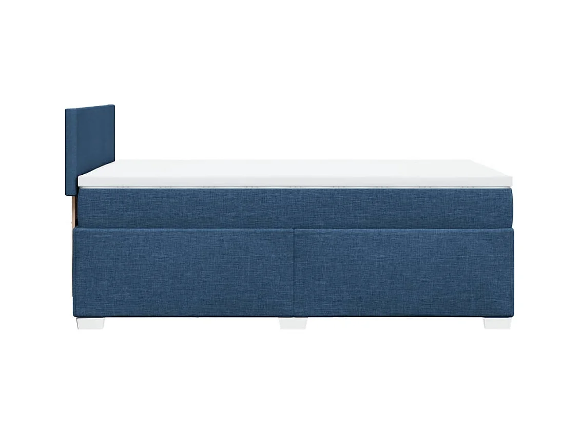 Boxspringbett mit Matratze Blau 90x190 cm Stoff