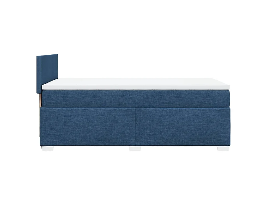 Giroletto a Molle con Materasso Blu 90x190 cm in Tessuto