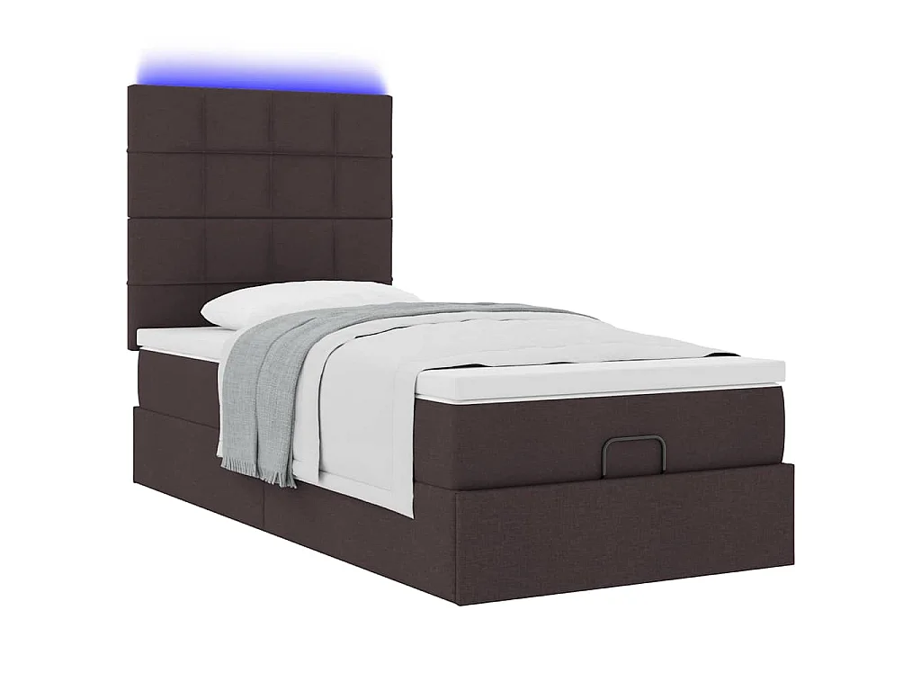 Struttura Letto Pouf con Materasso 100x200 cm in Tessuto