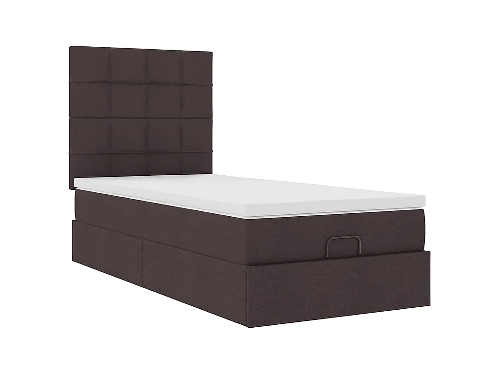 Struttura Letto Pouf con Materasso 100x200 cm in Tessuto