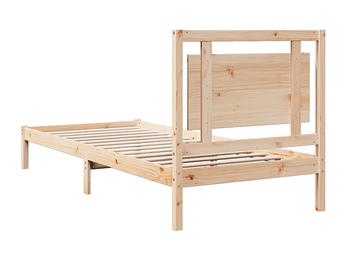 Cadre de lit extra long sans matelas 100x210 cm bois massif