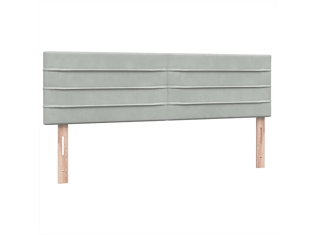 Cama com molas/colchão 160x220 cm veludo cinzento-claro