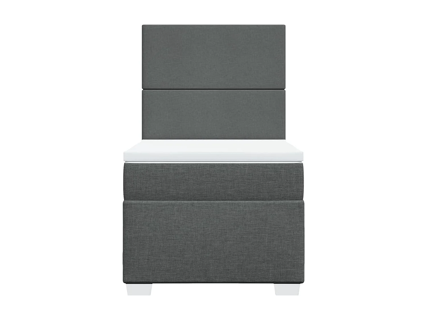 Boxspringbett mit Matratze Dunkelgrau 90x200 cm Stoff