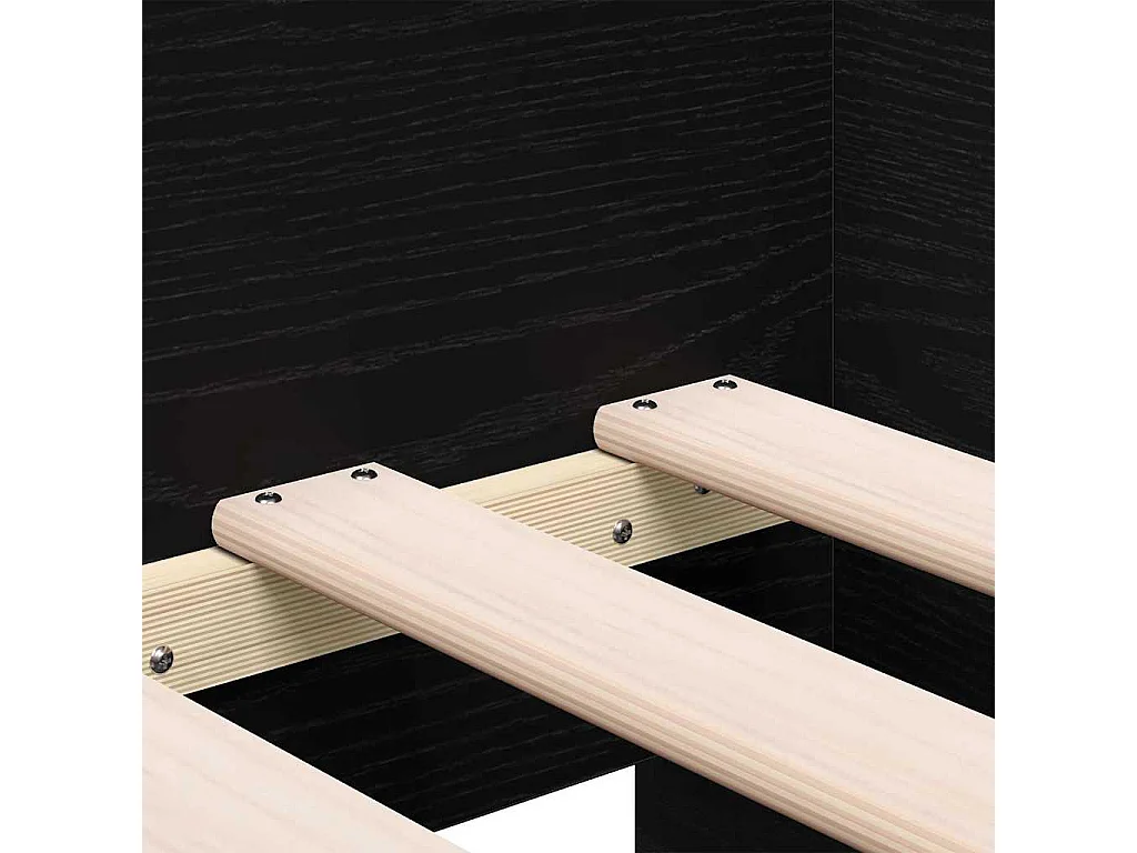 Estrutura de Divã com Gavetas Carvalho preto 90 x 190 cm