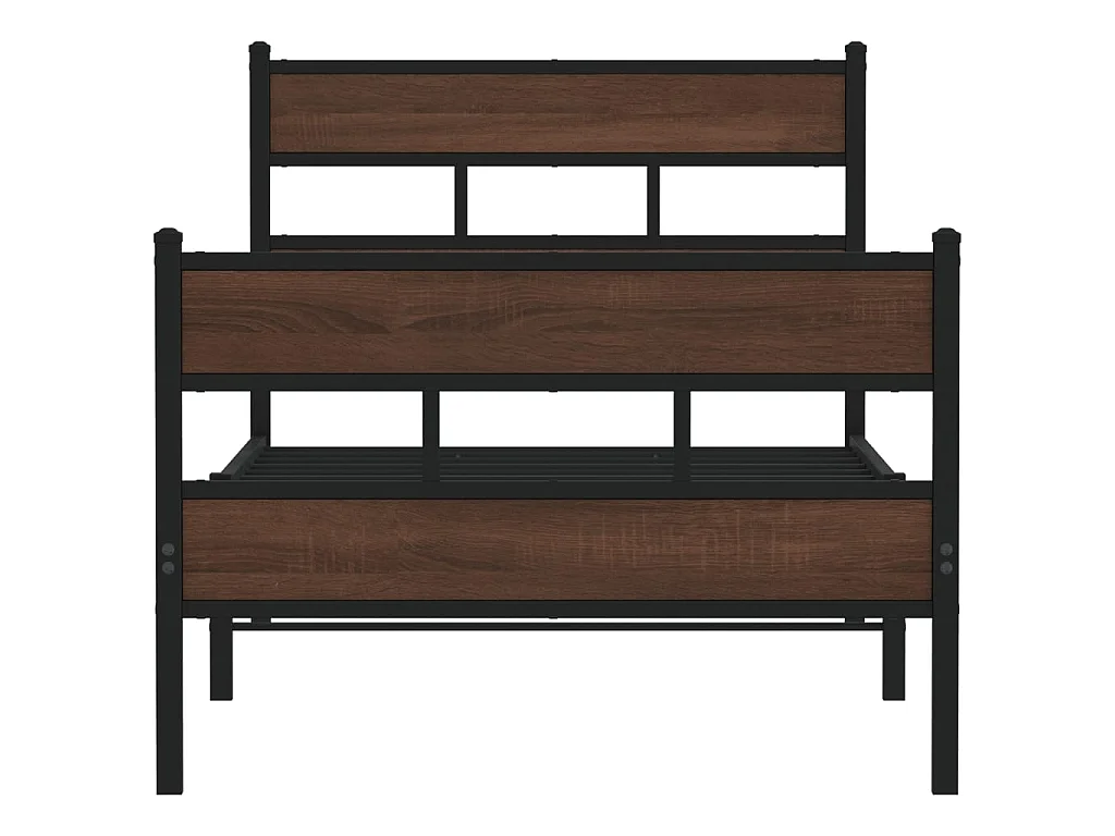 Cadre de lit sans matelas avec tête de lit pied de lit 90x190cm