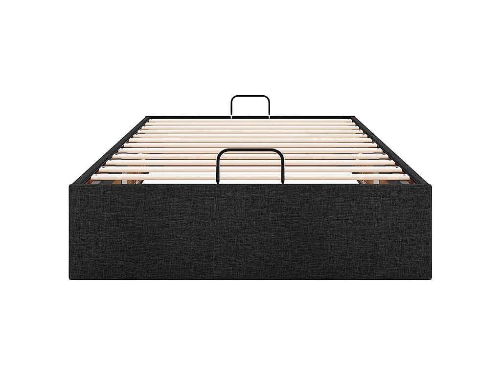 Estructura cama otomana sin colchón tela negra 90x190 cm