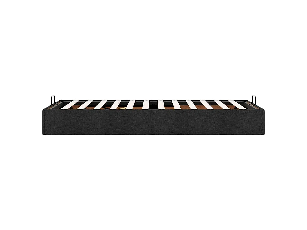 Estructura cama otomana sin colchón tela negra 90x190 cm