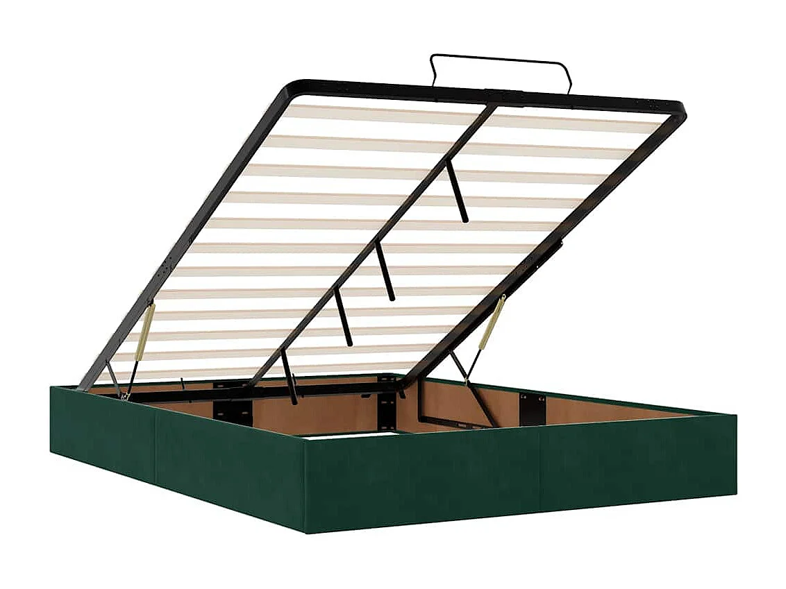 Struttura Letto Pouf con Materassi 160x200 cm Velluto