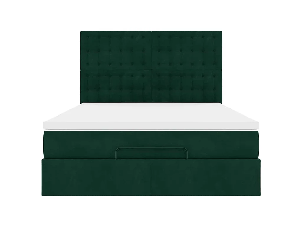Struttura Letto Pouf con Materassi 160x200 cm Velluto