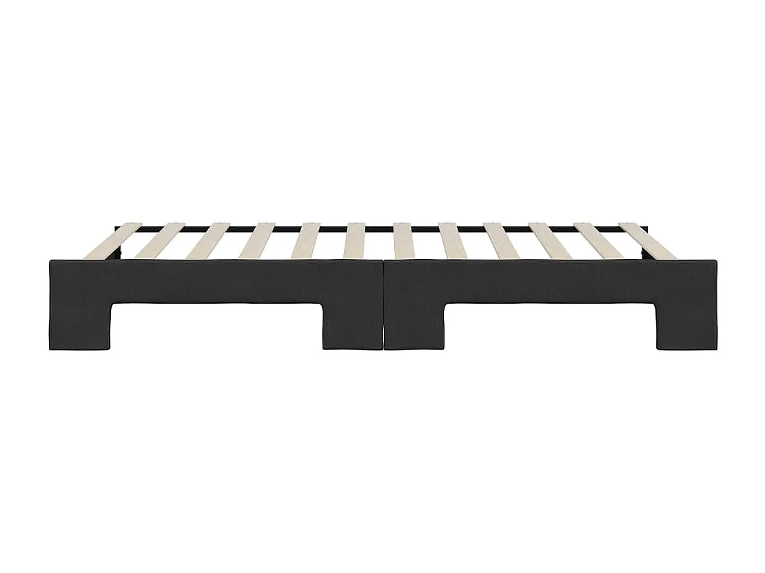 Lit de jour avec gigogne sans matelas noir 100x200 cm