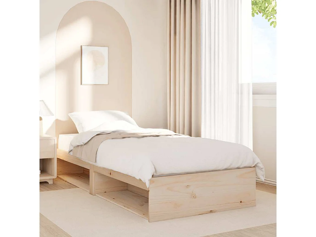 Slaapbank zonder matras 90x190 cm massief grenenhout