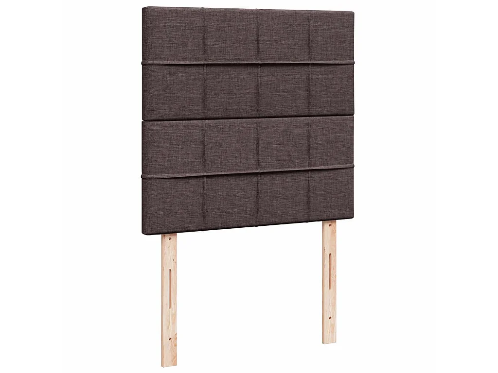 Cama com molas/colchão 90x200 cm tecido castanho-escuro