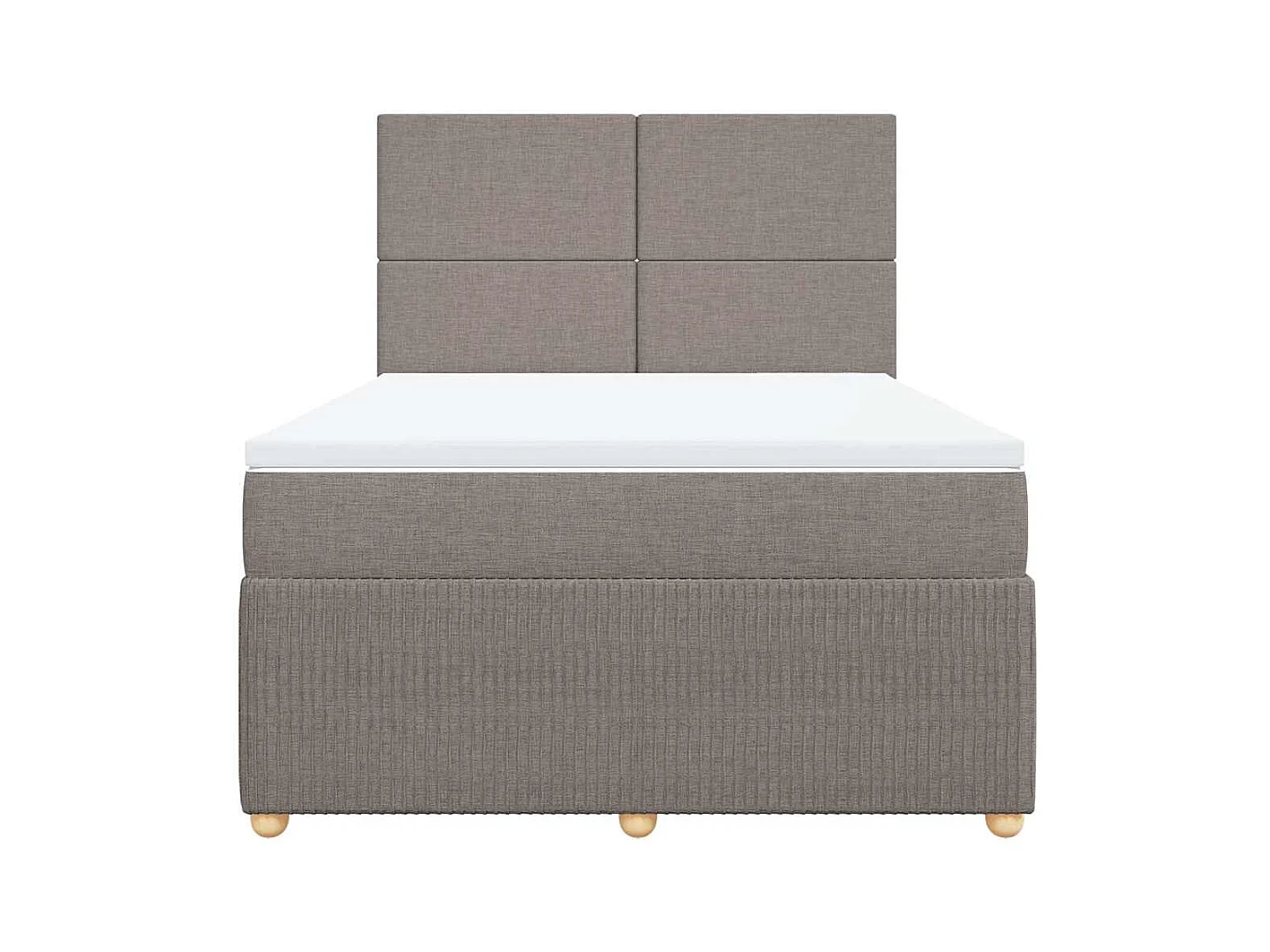 Sommier à lattes de lit avec matelas Taupe 140x190 cm Tissu