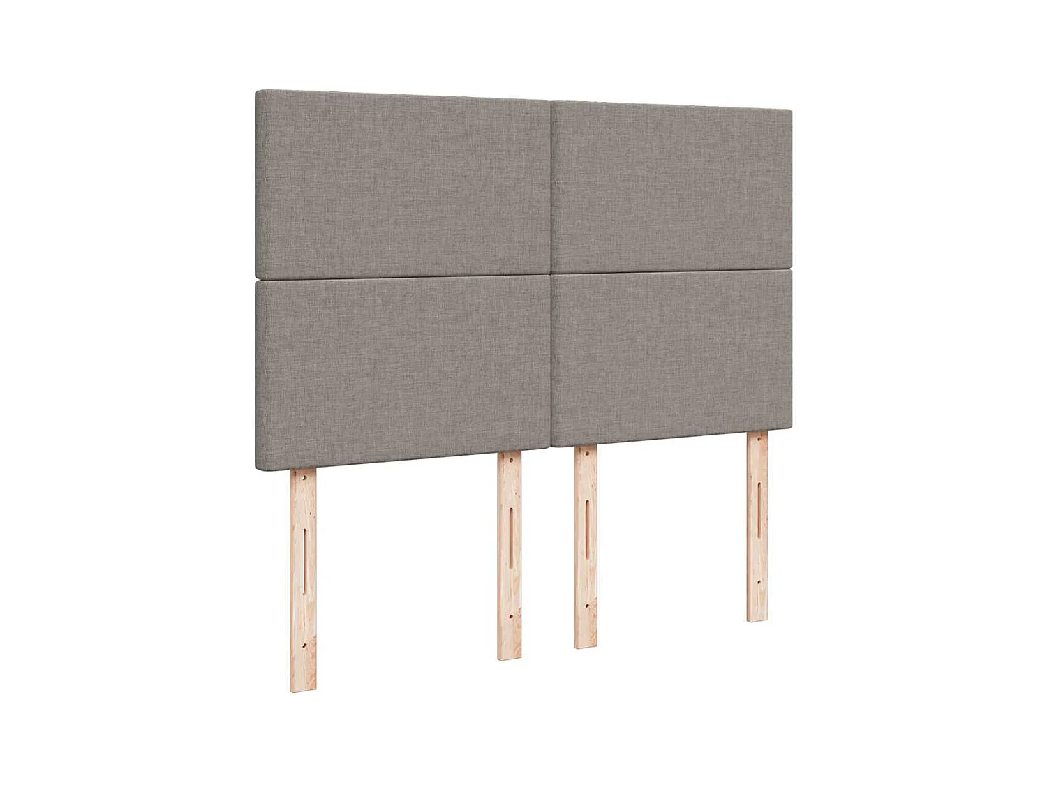 Sommier à lattes de lit avec matelas Taupe 140x190 cm Tissu