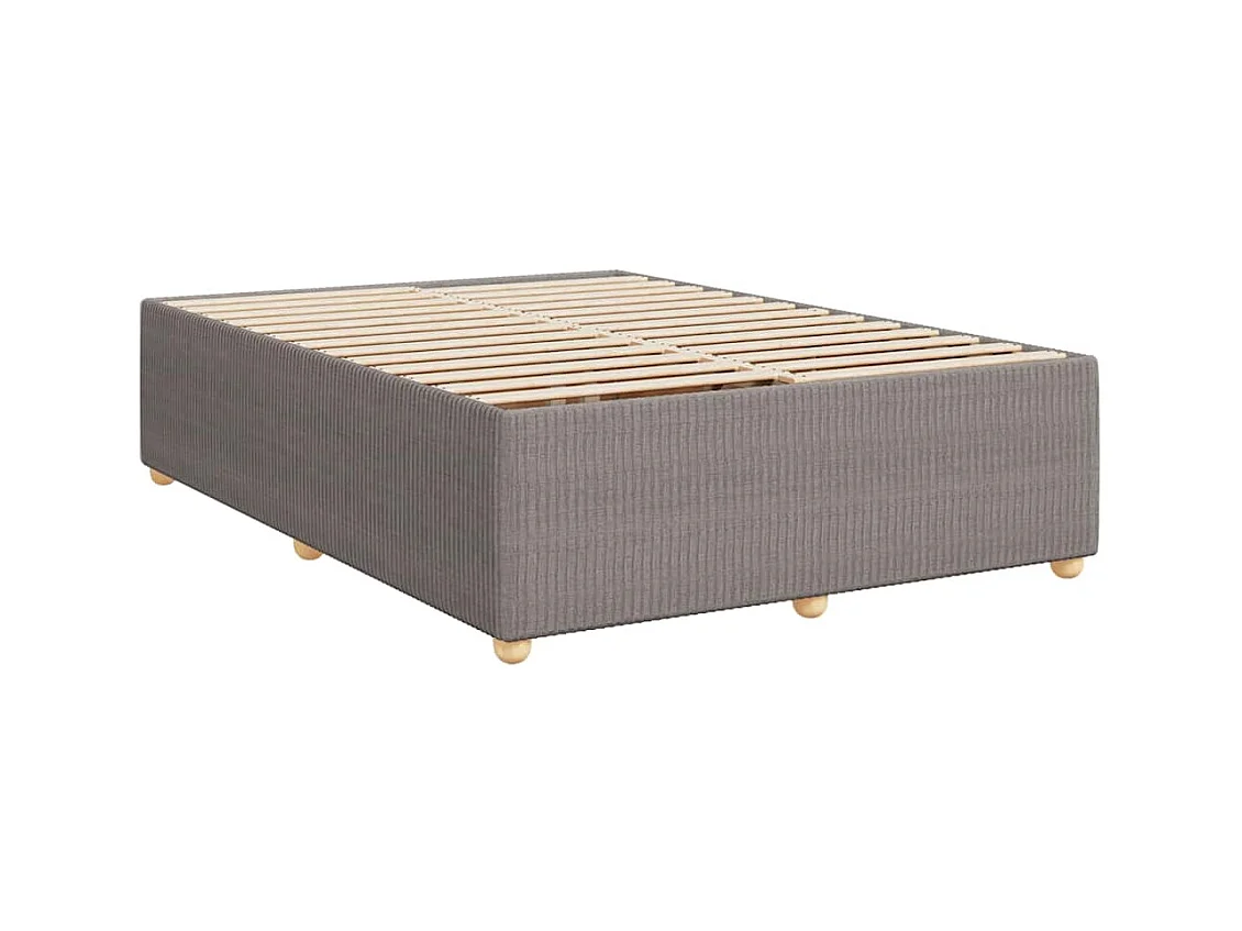 Sommier à lattes de lit avec matelas Taupe 140x190 cm Tissu