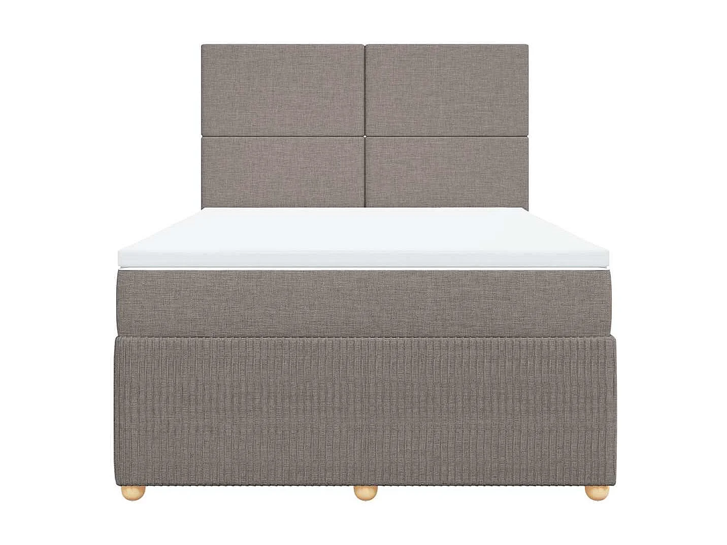 Boxspringbett mit Matratze Taupe 140x190 cm Stoff