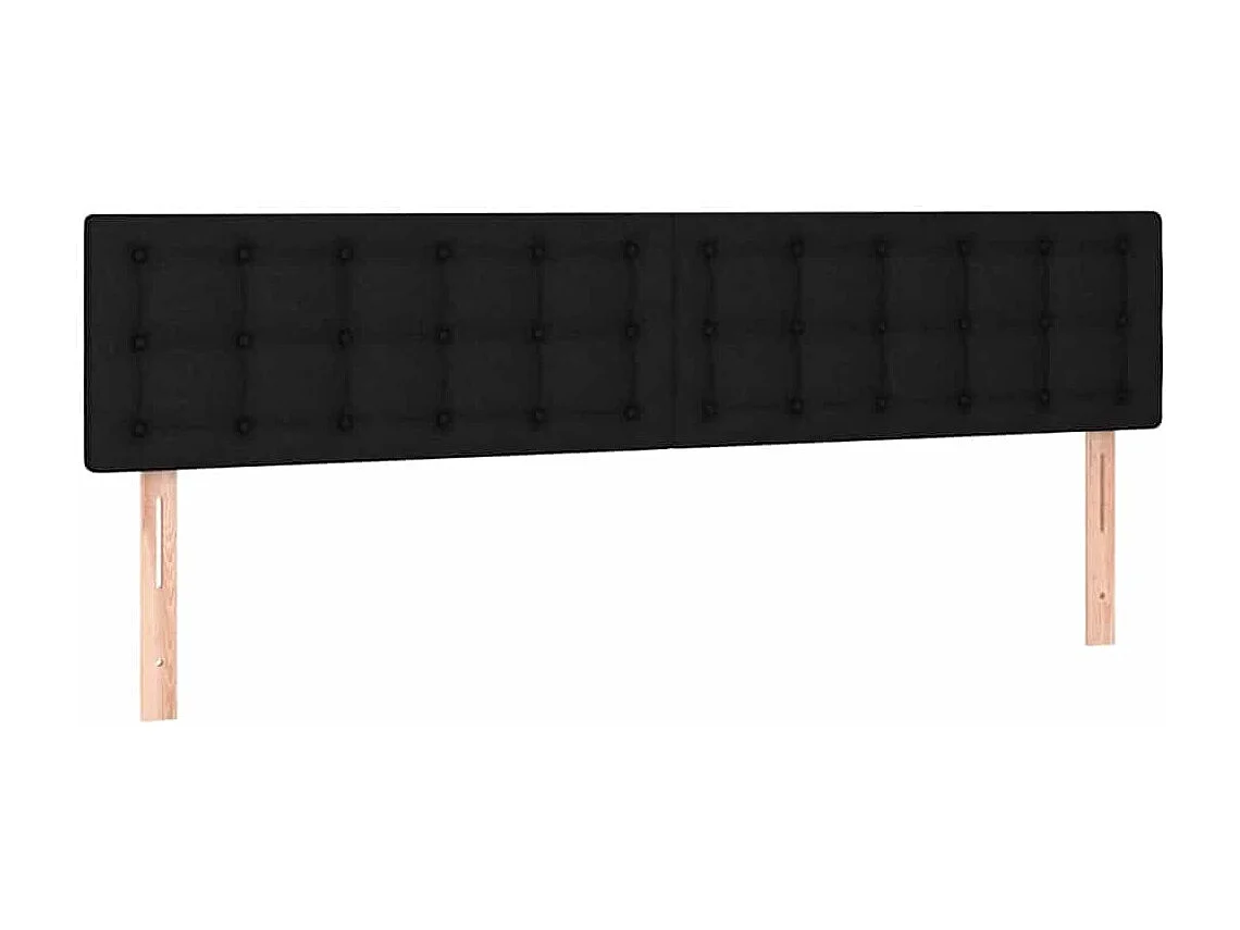 Ottoman-Bett mit Matratzen Schwarz 160x200 cm Stoff
