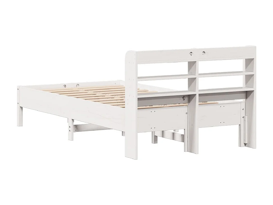Bedframe zonder matras massief grenenhout wit 90x190 cm