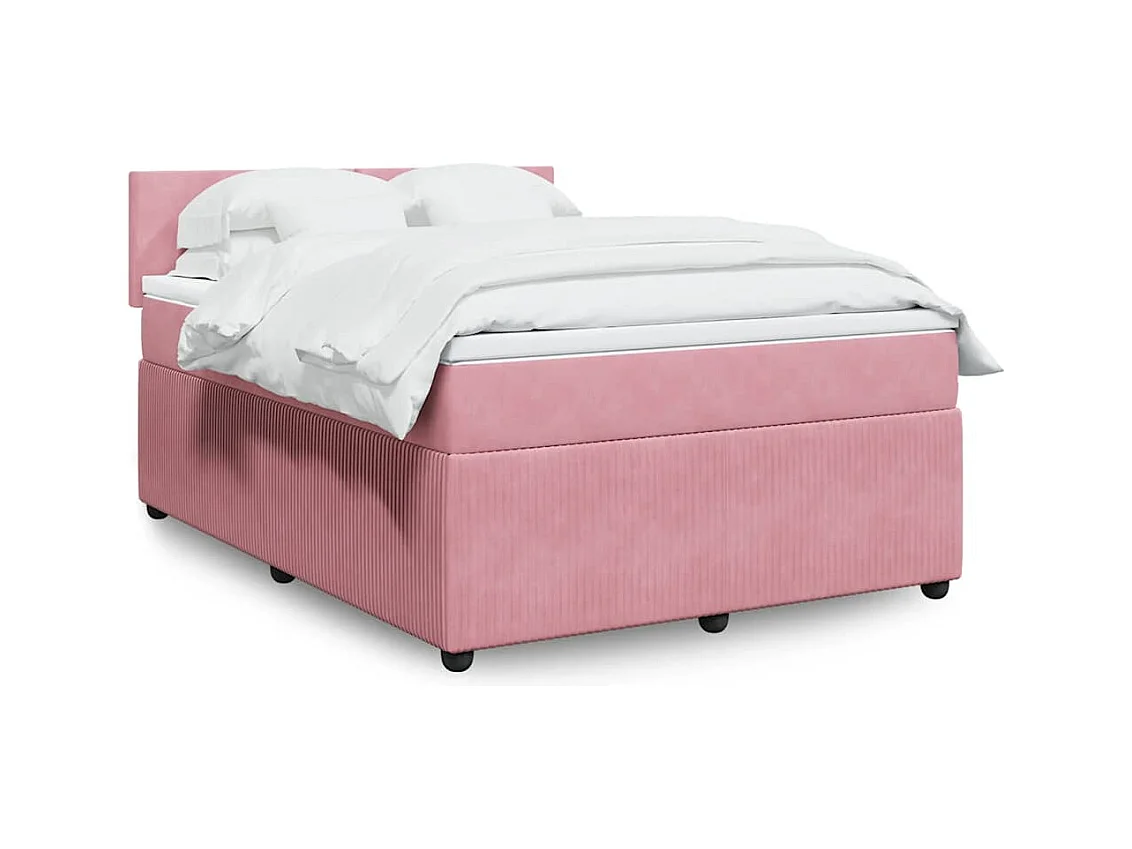 Sommier à lattes de lit avec matelas Rose 160x200 cm Velours
